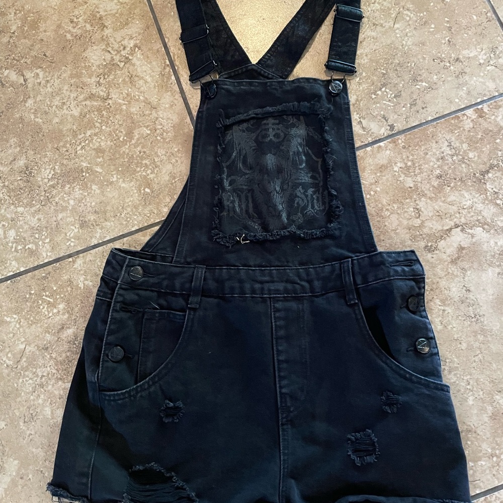 Killstar overalls small black distressed